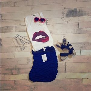 NWT - Silence + Noise - Small Ruched Mini Skirt